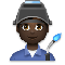 Man Factory Worker- Dark Skin Tone emoji on LG